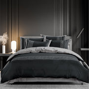 Egyptian Cotton Donatella Black & Silver Duvet Cover