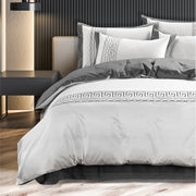 Egyptian Cotton Donatella White & Grey  Duvet Cover