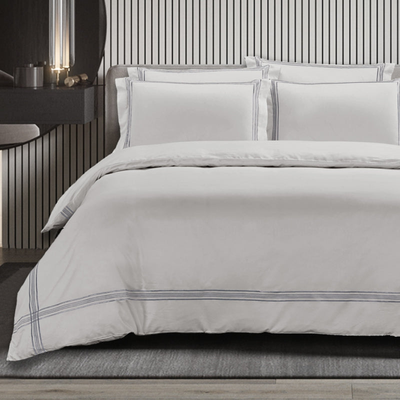 Egyptian Cotton Giorgio Silver & Grey Duvet Cover