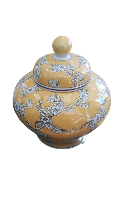 Fleur Yellow Ginger Jar