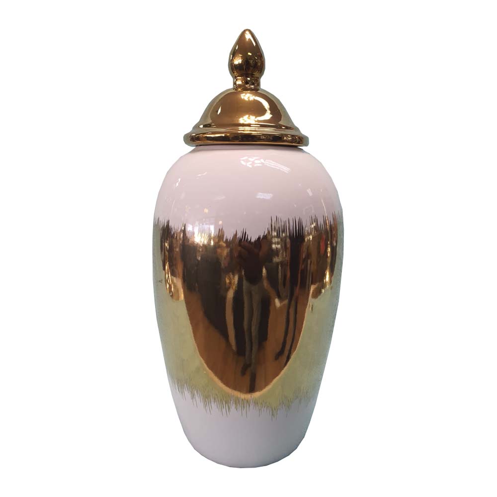 GOLD & White Vase