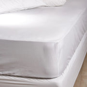 Cotton Co T205 Twill Hotel Collection 100 %Cotton White Fitted Sheet