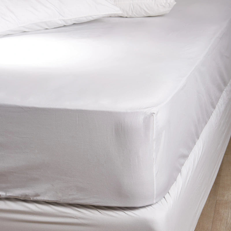 Cotton Co T205 Twill Hotel Collection 100 %Cotton White Fitted Sheet