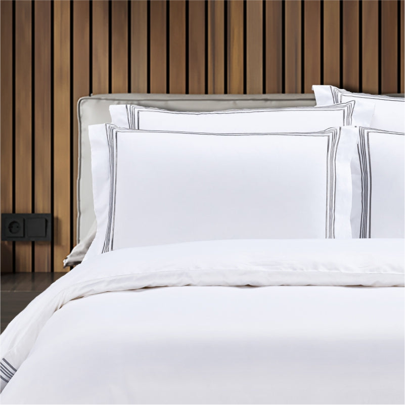Egyptian Cotton Giorgio White & Grey Duvet Cover