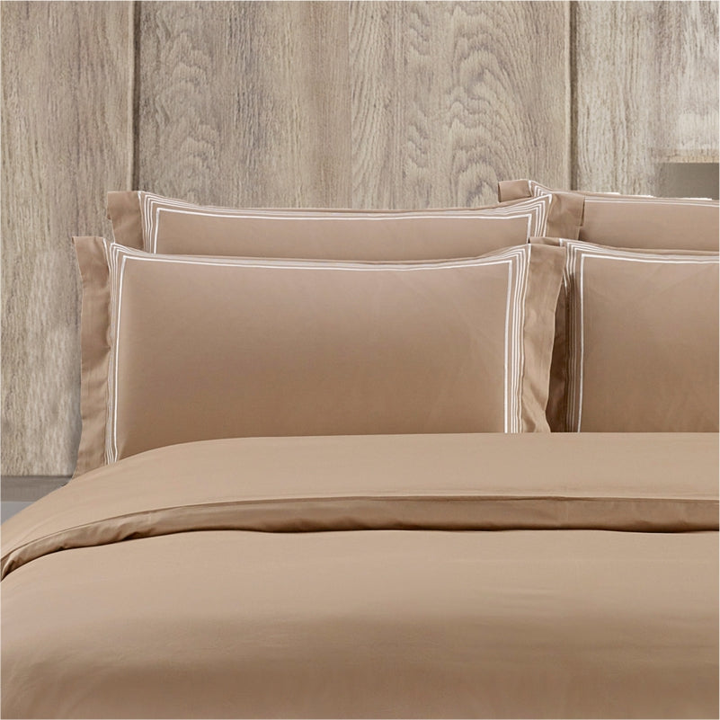 Egyptian Cotton Giorgio Stone & Cream Duvet Cover