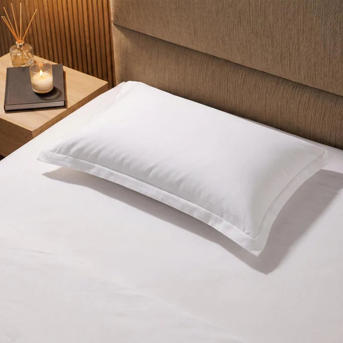 Cotton Co T205 Twill Hotel Collection 100 % Cotton White Pillow Case