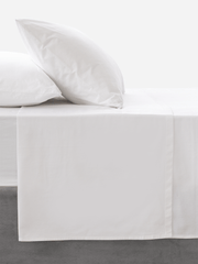 Cotton Co T205 Twill Hotel Collection 100% Cotton White Flat Sheet