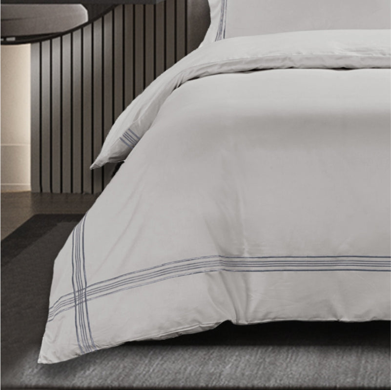 Egyptian Cotton Giorgio Silver & Grey Duvet Cover