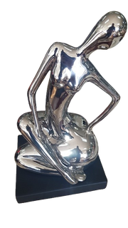 Silver Figurine Sitting 38/19cm
