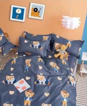 Cotton Co Micro Satin Bear Hugz Kids Club Duvet Cover Set