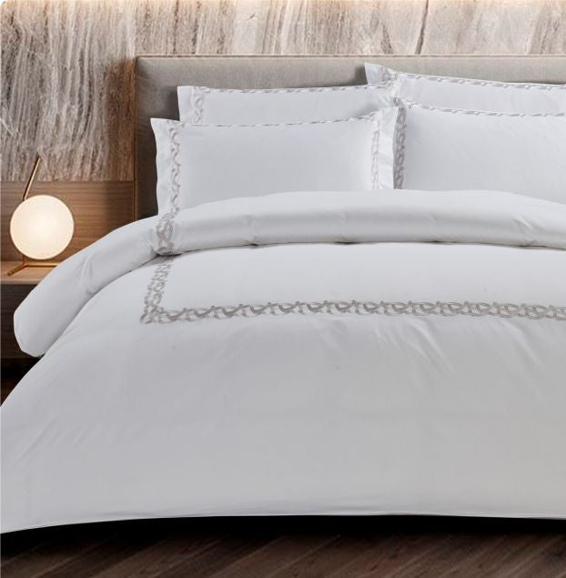 Egyptian Cotton 400 Thread Count  Corda White Duvet Cover