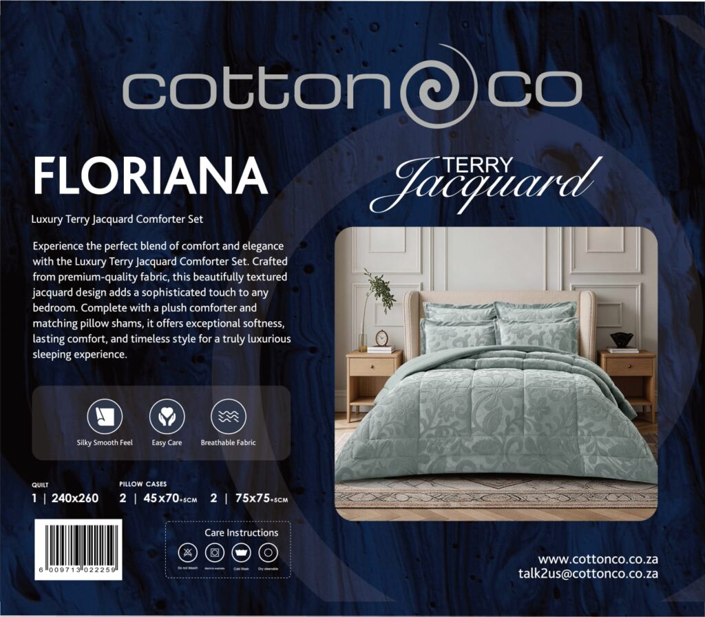 Cotton Co Florian 5 Pc Jacquard Duck Egg Comforter Set