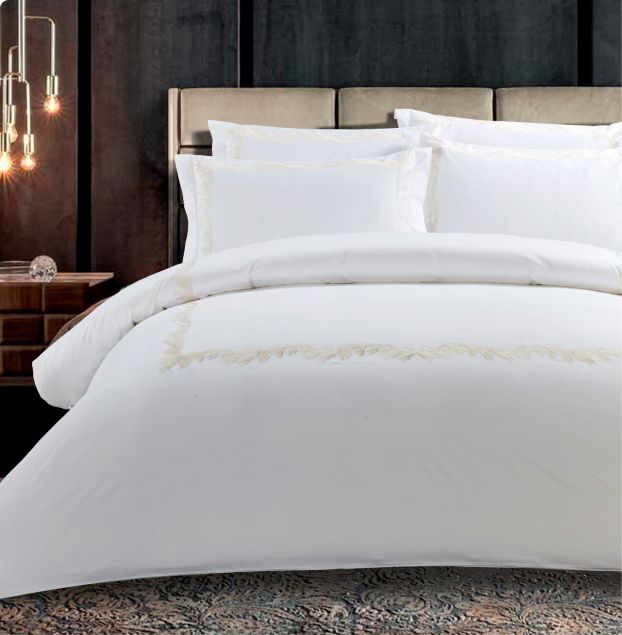 Egyptian Cotton 400 Thread Count Liana White Duvet Cover