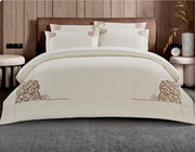 Egyptian Cotton 400 Thread Count Lorena Cream Duvet Cover