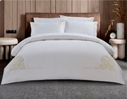 Egyptian Cotton 400 Thread Count Lorena White Duvet Cover