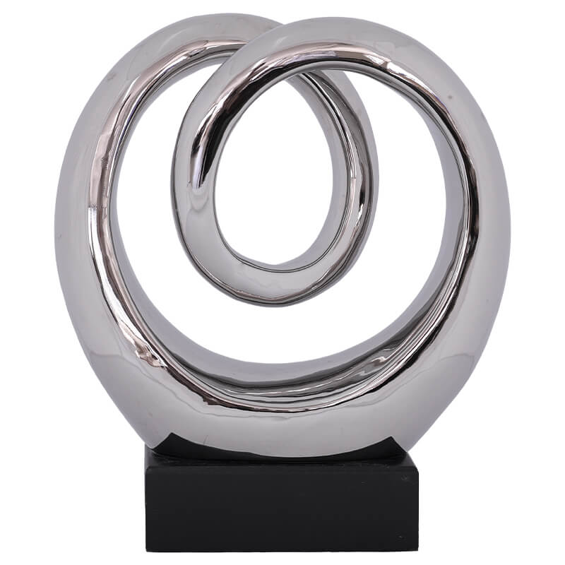 Circulo Silver Sculpture 28Cm