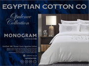 Opulence Collection Monogram White & Grey Duvet Cover