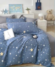 Cotton Co Micro Satin Starry Night Kids Club  Duvet Cover Set
