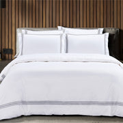 Egyptian Cotton Giorgio White & Grey Duvet Cover