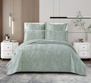 Cotton Co Berlin Duck Egg Velvet 5 Pc Quilts Set