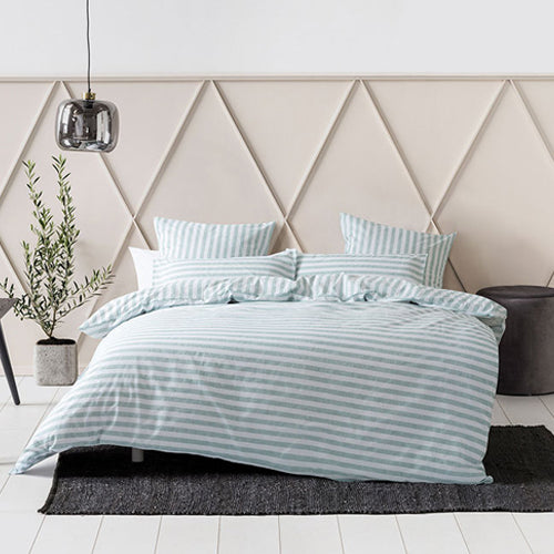 Linen House Charlie / Duck Egg Duvet Cover Set