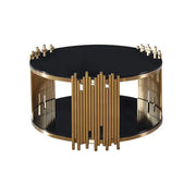 Alessia Glass Gold Coffee Table