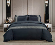 Egyptian Cotton T400 Givenchy Black & Silver Duvet Cover Set