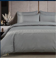 Egyptian Cotton 400 Thread Count Givenchy Grey Duvet Cover Set