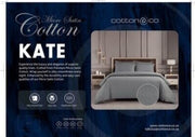 Cotton Co Kate Grey Micro Sateen Duvet Cover Set