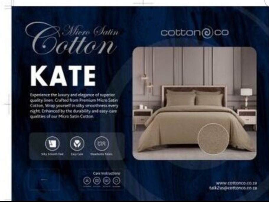 Cotton Co Kate Stone Micro  Sateen Duvet Cover Set