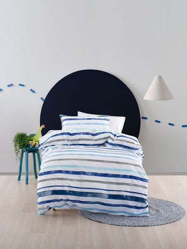 Linen house Painter  blue  duvet cover set