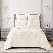 Cotton Co Oslo Velvet White 5 Pc Quilts Set