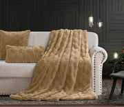 Cotton Co Prague Stone Faux Fur Throw