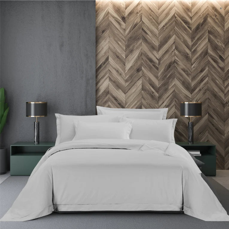 Egyptian Cotton 400 Thread Count Duvet Cover Set - Silver