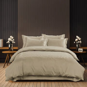 Egyptian Cotton T600 Victoria Stone Duvet Cover Set