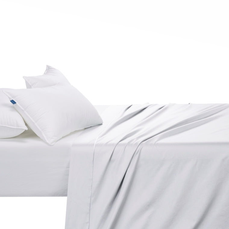 COTTON CO 220 THREAD COUNT FLAT SHEET WHITE